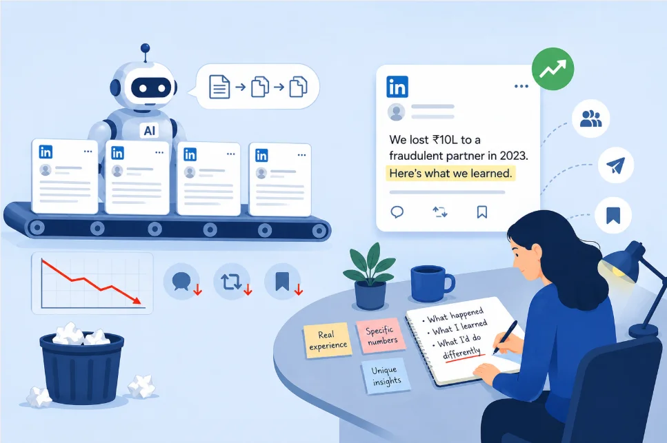 The AI Slop Epidemic on LinkedIn: How to Write Like a Human Again