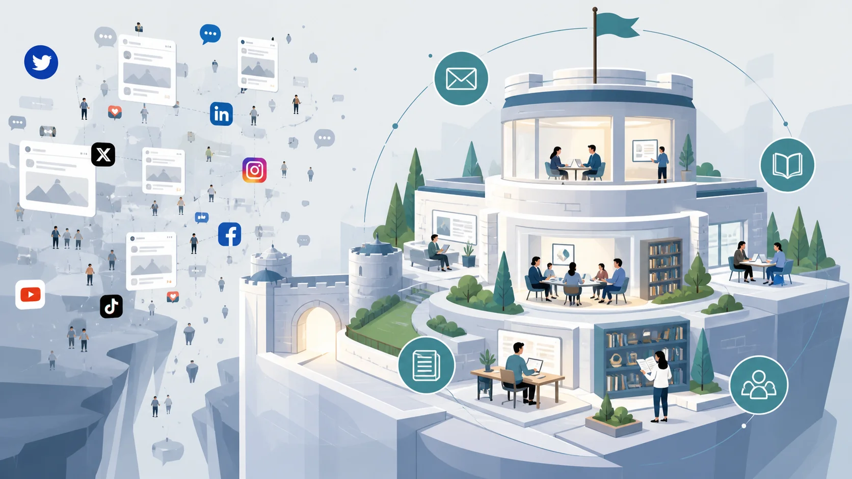 Walled Gardens: The Destination-First Content Model